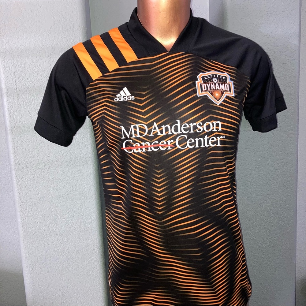 Houston Dynamo Adidas Aeroready Athletic Shirt Jersey MD Anderson Cancer Center